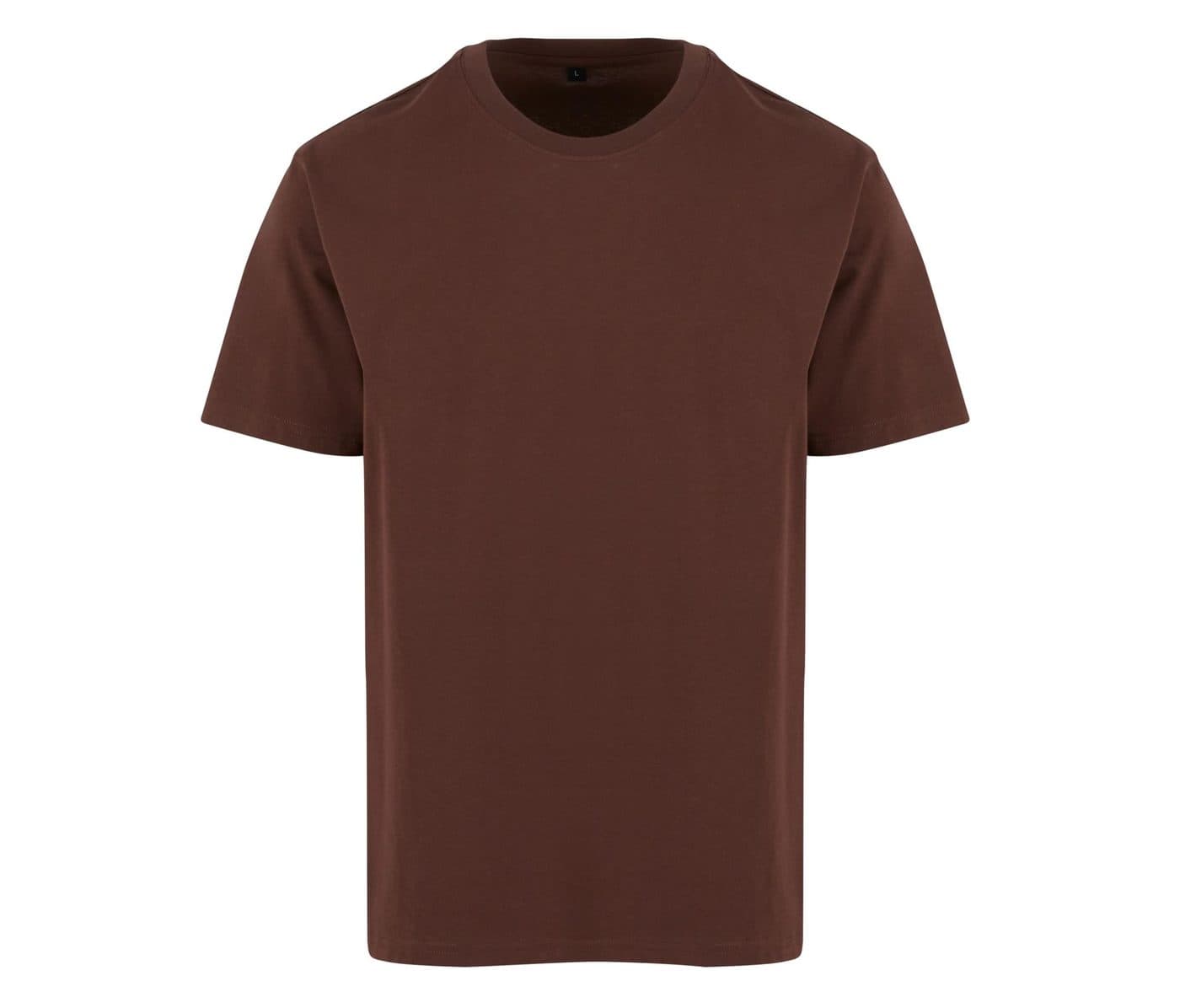 BASIC REGULAR FIT TEE coloris Marron chocolat