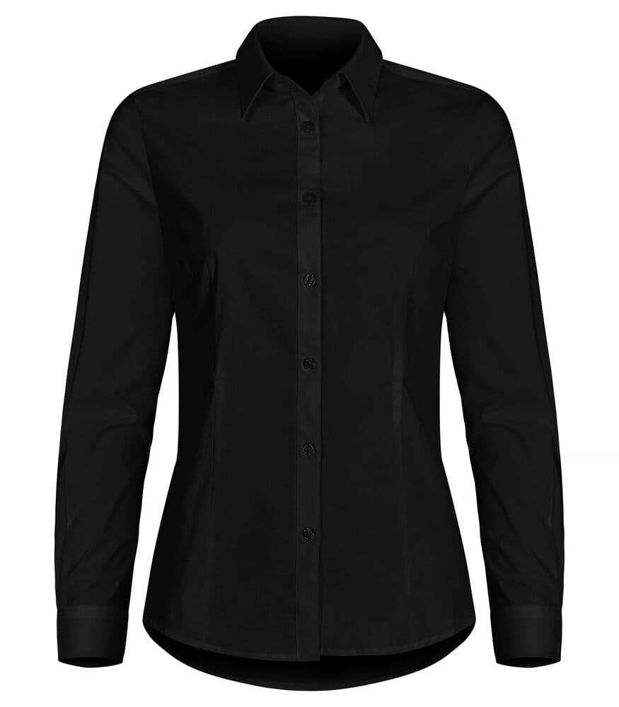 Clique Stretch Shirt L/S Women coloris Noir