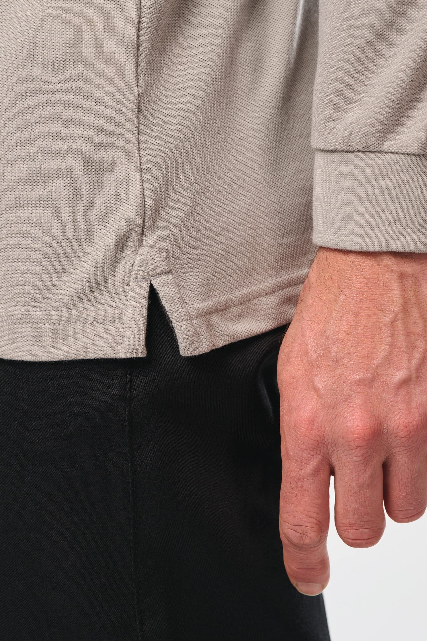 Polo manches longues homme en situation