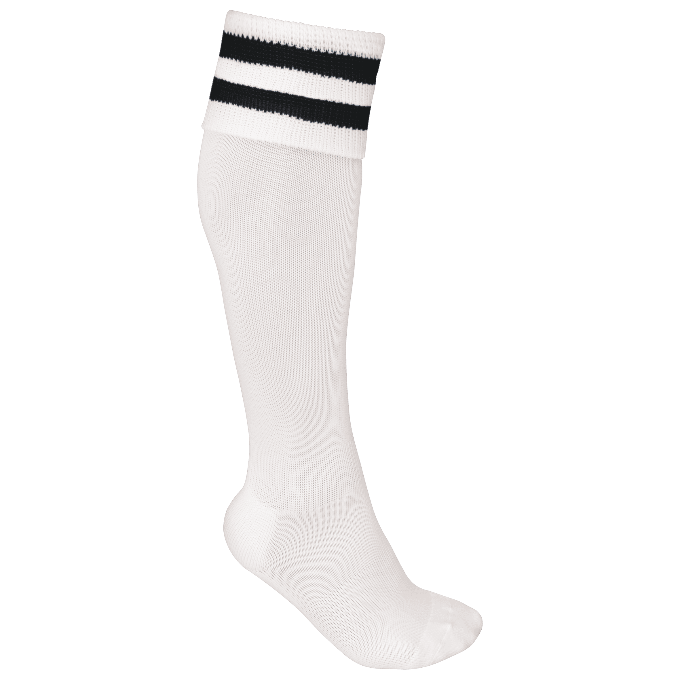 Chaussettes de sport rayées unisexe coloris Blanc / Noir
