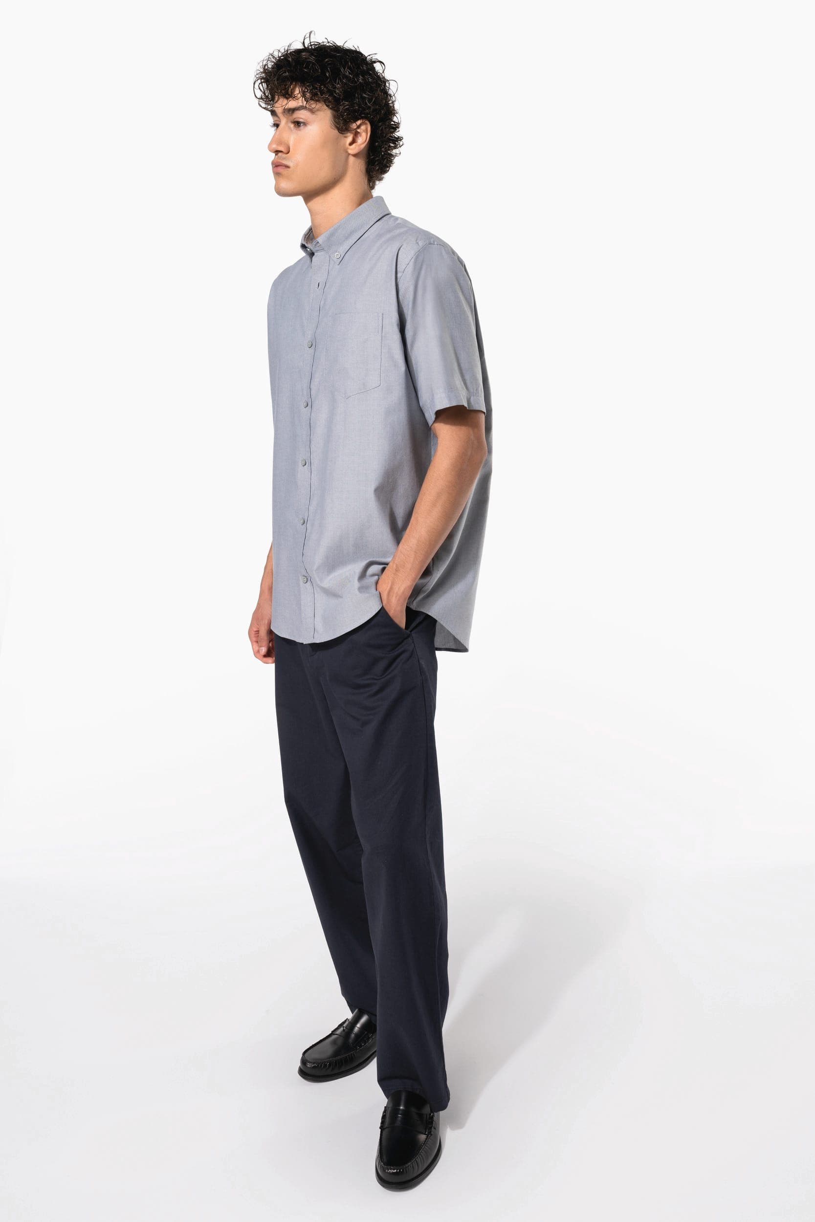 Chemise Oxford manches courtes en situation