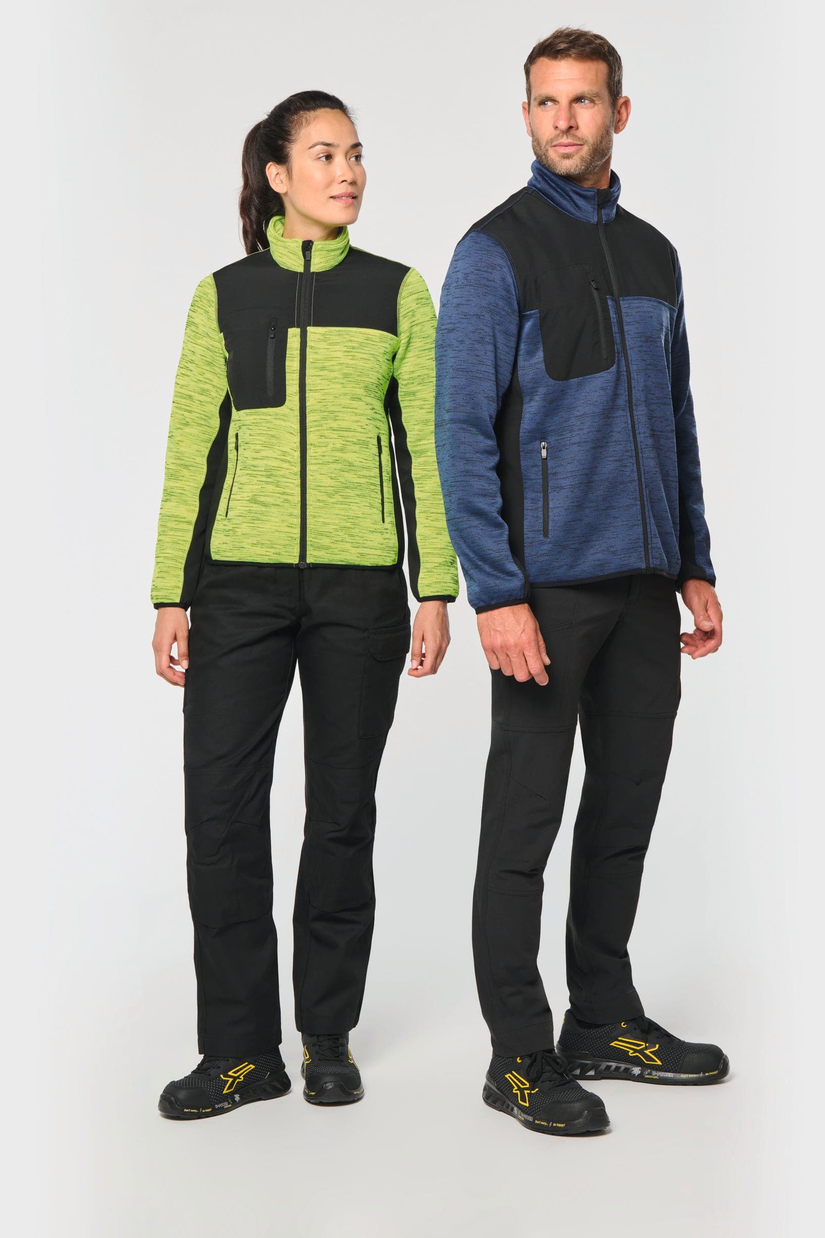 Veste recyclée en polytricot homme en situation