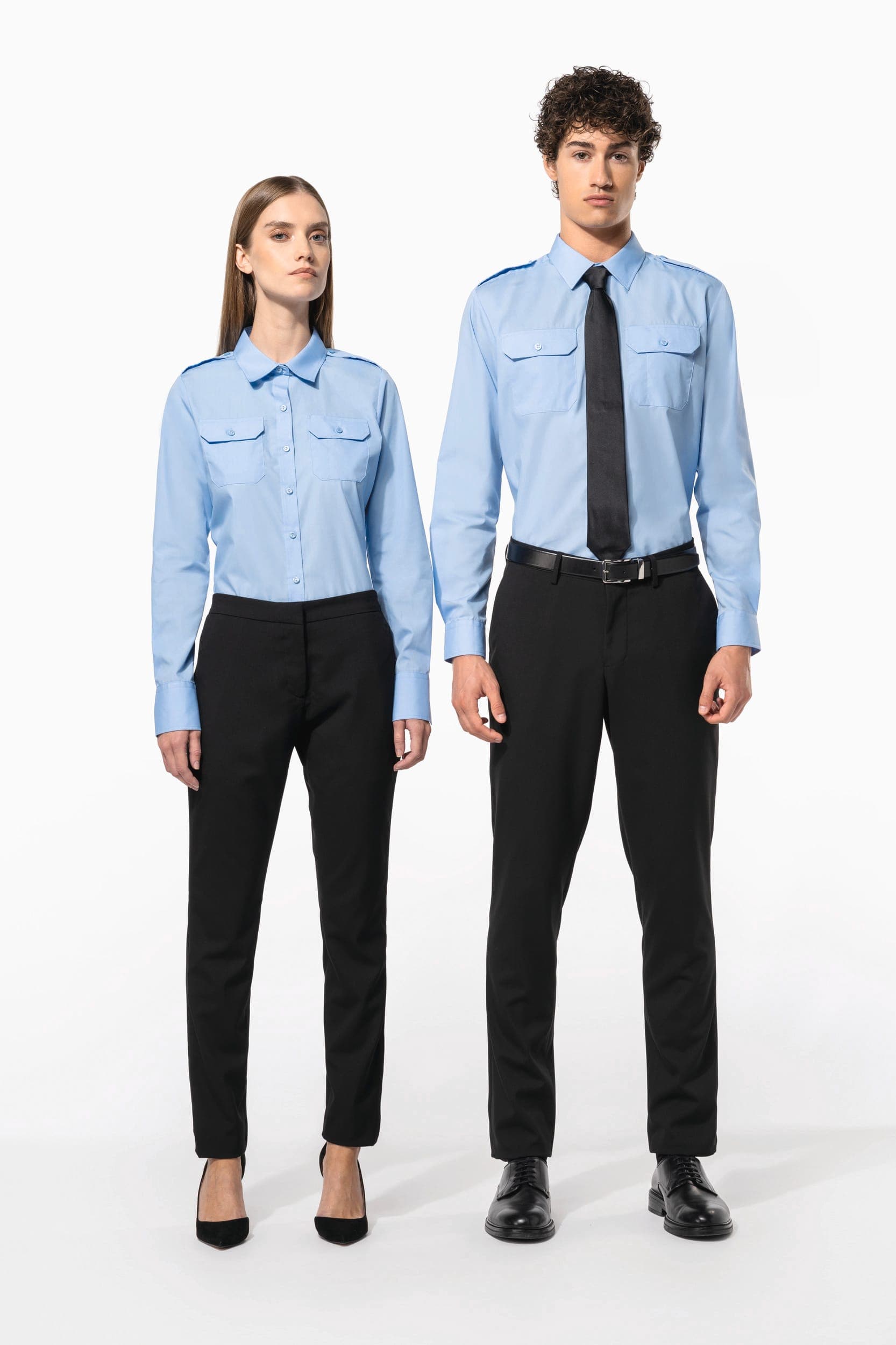 Chemise pilote manches longues homme en situation