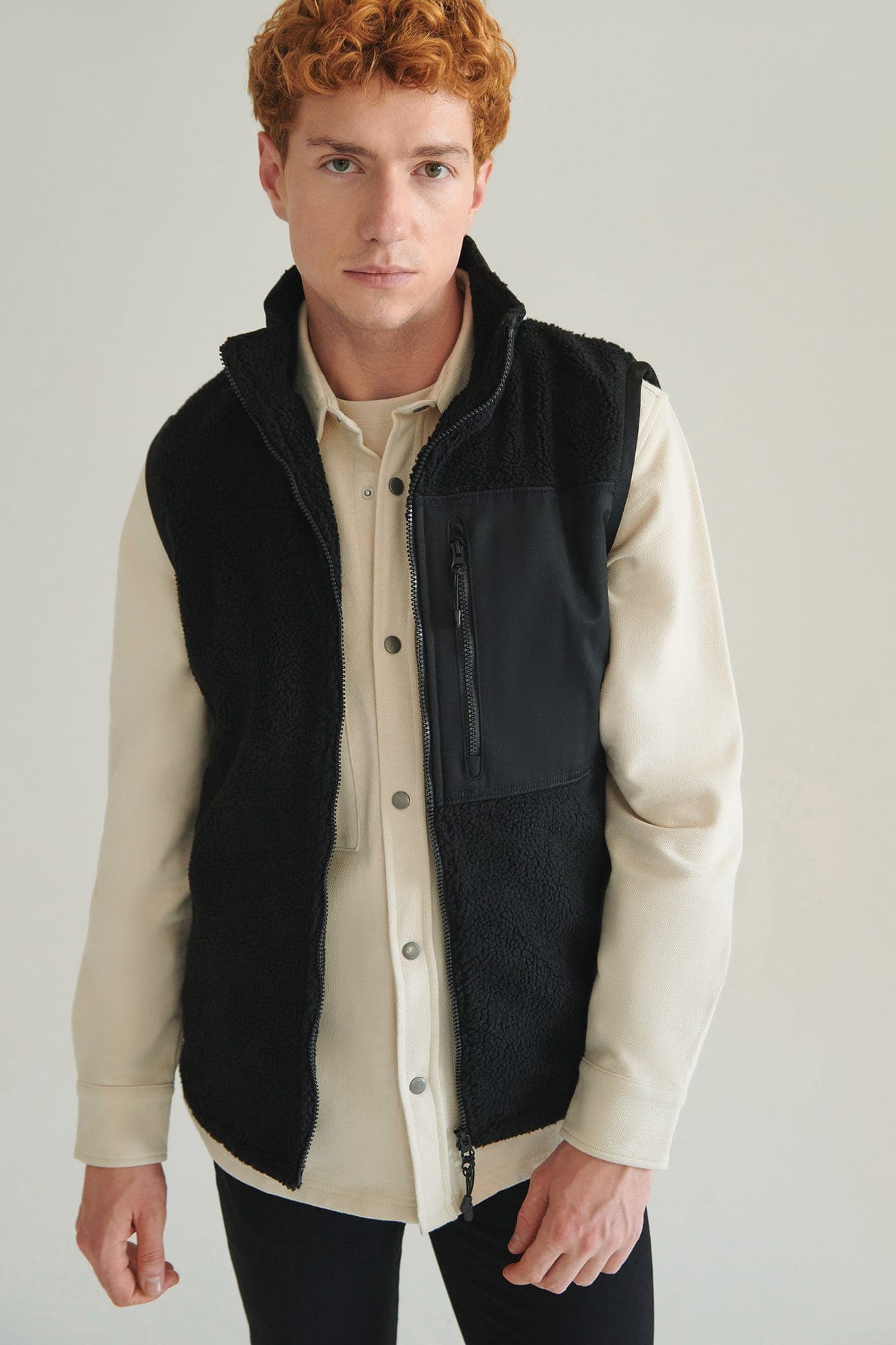 Gilet sherpa recyclé en situation