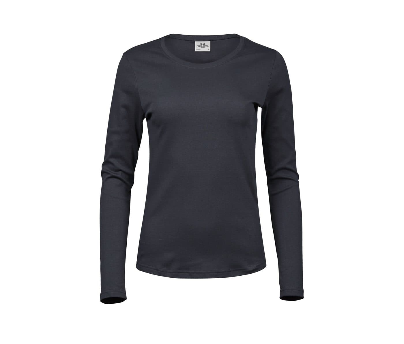 LADIES LONG SLEEVE INTERLOCK TEE coloris Gris foncé