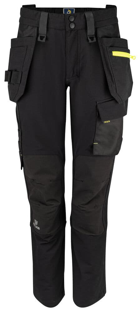 5564 PANTALON STRETCH FEMME AVEC POCHES GENOUX ET POCHES JEAN coloris Noir