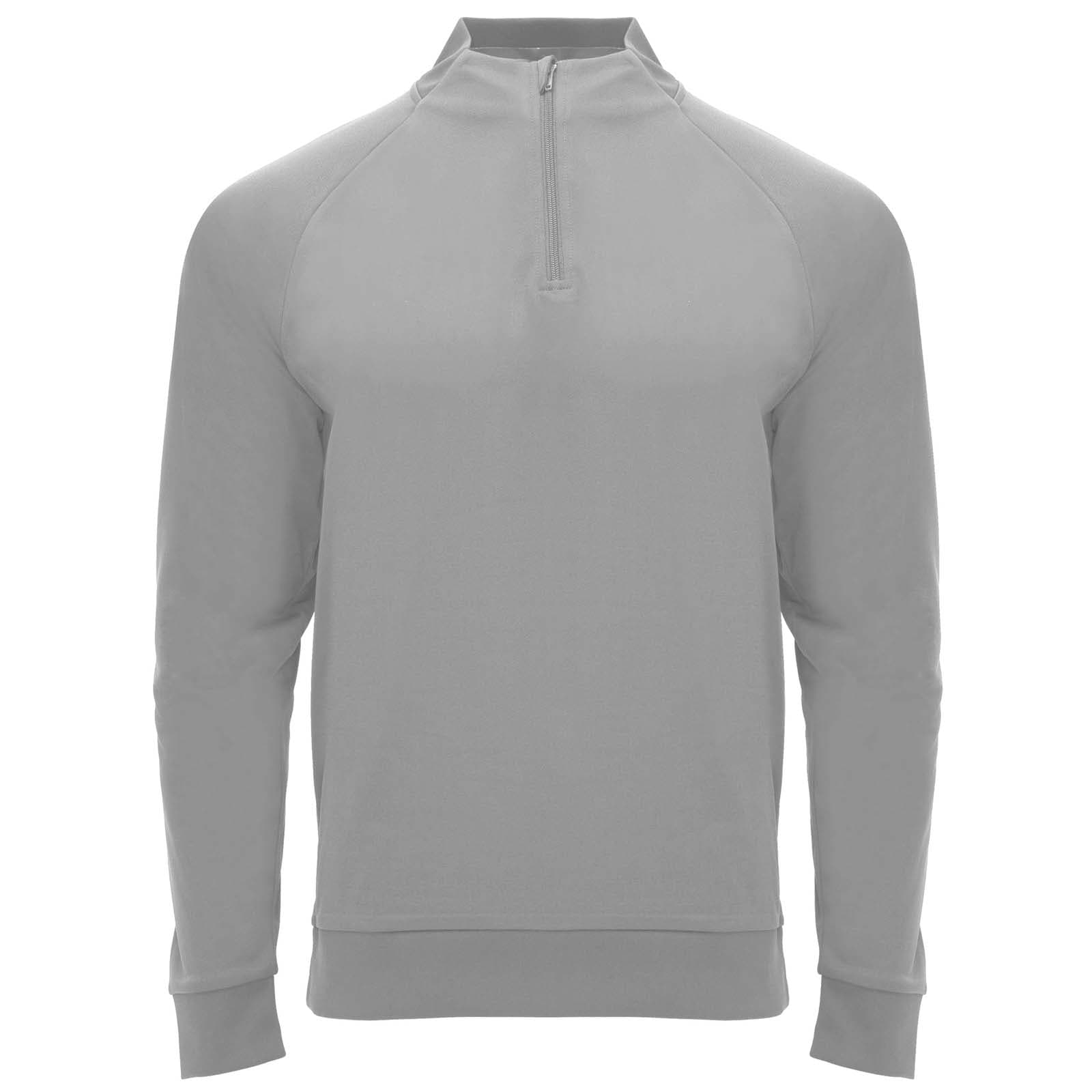 Sweatshirt de 200 g/m² Epiro à manches longues unisexe avec fermeture demi-zip coloris Gris