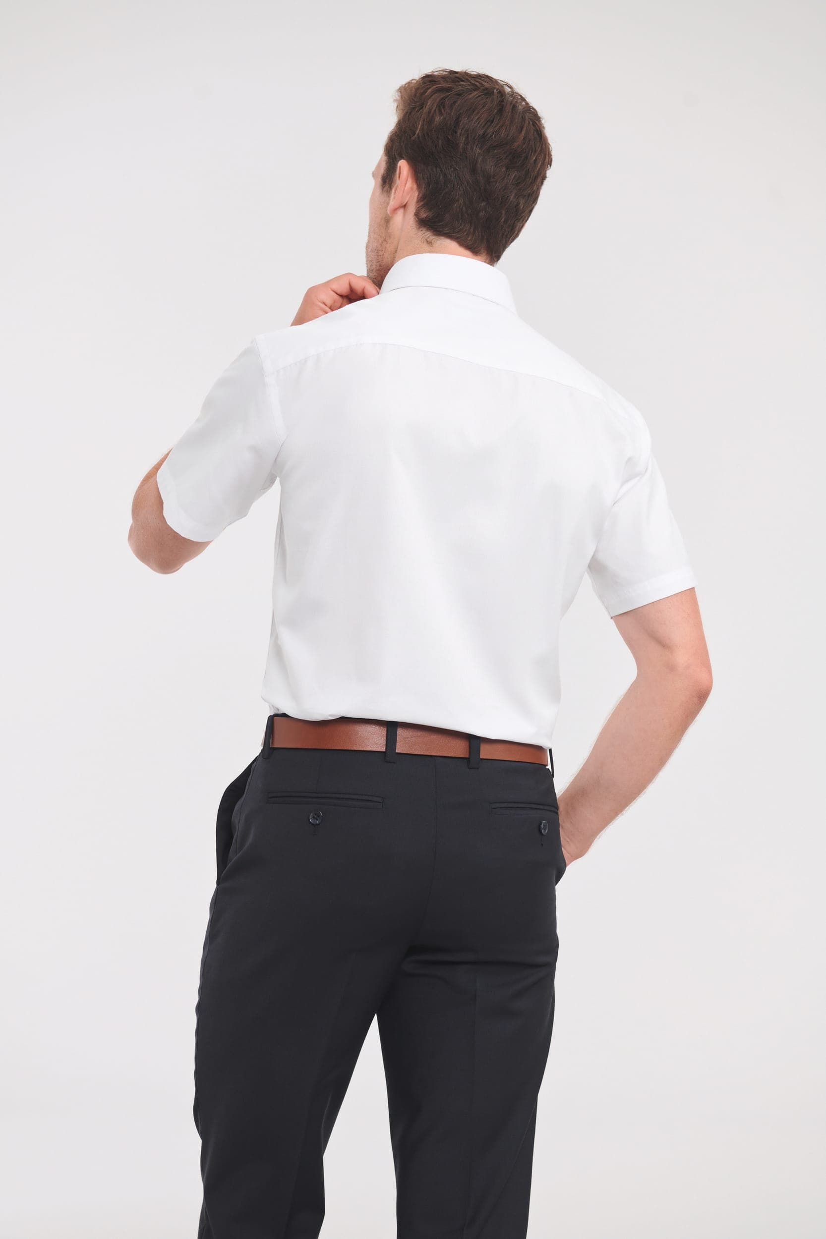 Chemise homme manche courtes à chevrons en situation