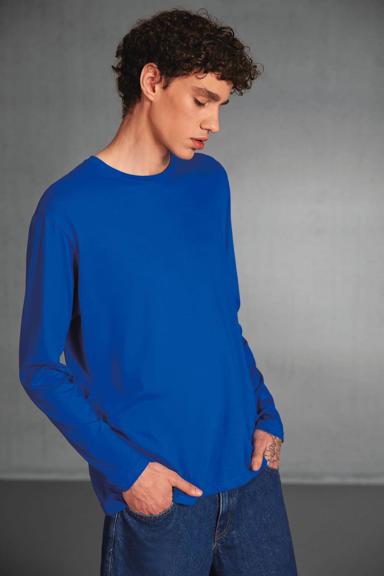 T-shirt manches longues homme #E150 en situation