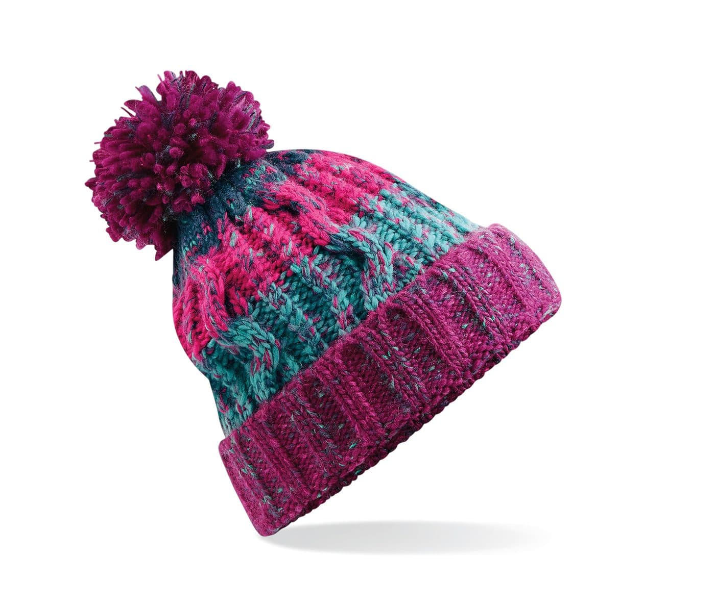 CORKSCREW POM POM BEANIE coloris Baie Winter