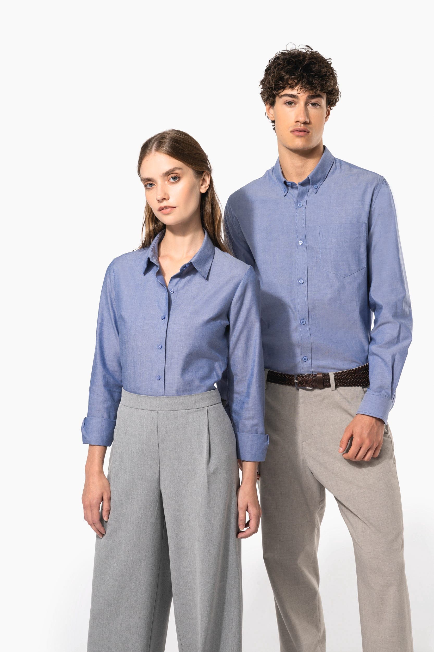 Chemise Oxford manches longues en situation