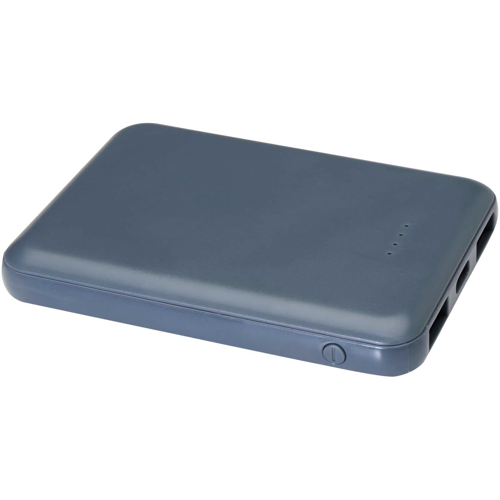 Batterie de secours en plastique recyclé Asama type-C de 5 000 mAh coloris Bleu hale