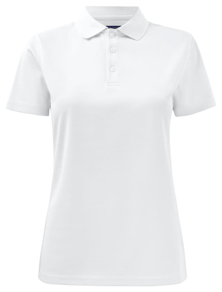 2041 POLO FEMME POLYESTER coloris Blanc