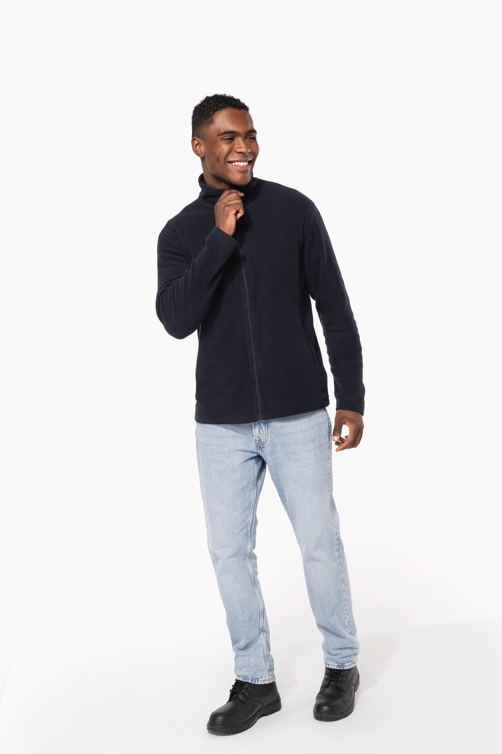 Veste micropolaire zippée unisexe en situation