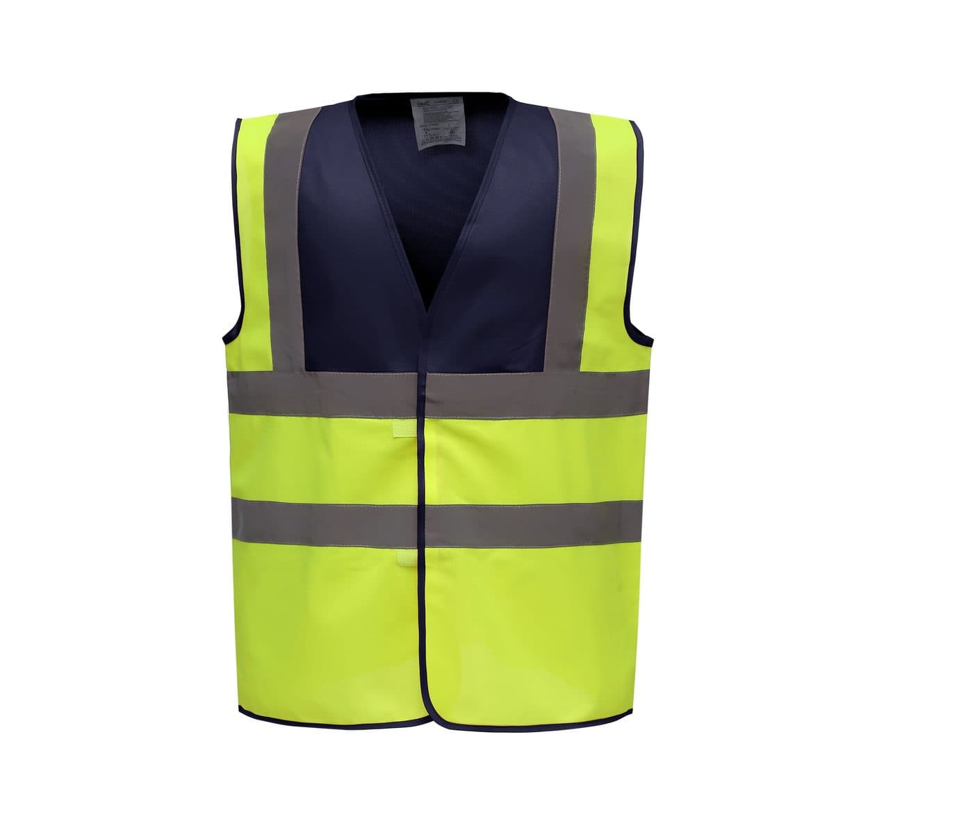 HI-VIS 2-BAND AND BRACES WAISTCOAT coloris Marine / Jaune haute visibilité