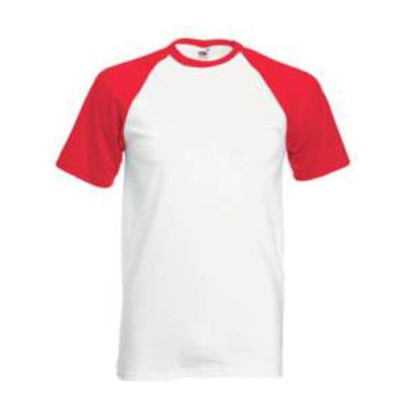 VALUEWEIGHT SHORT SLEEVE BASEBALL T coloris Blanc / Rouge