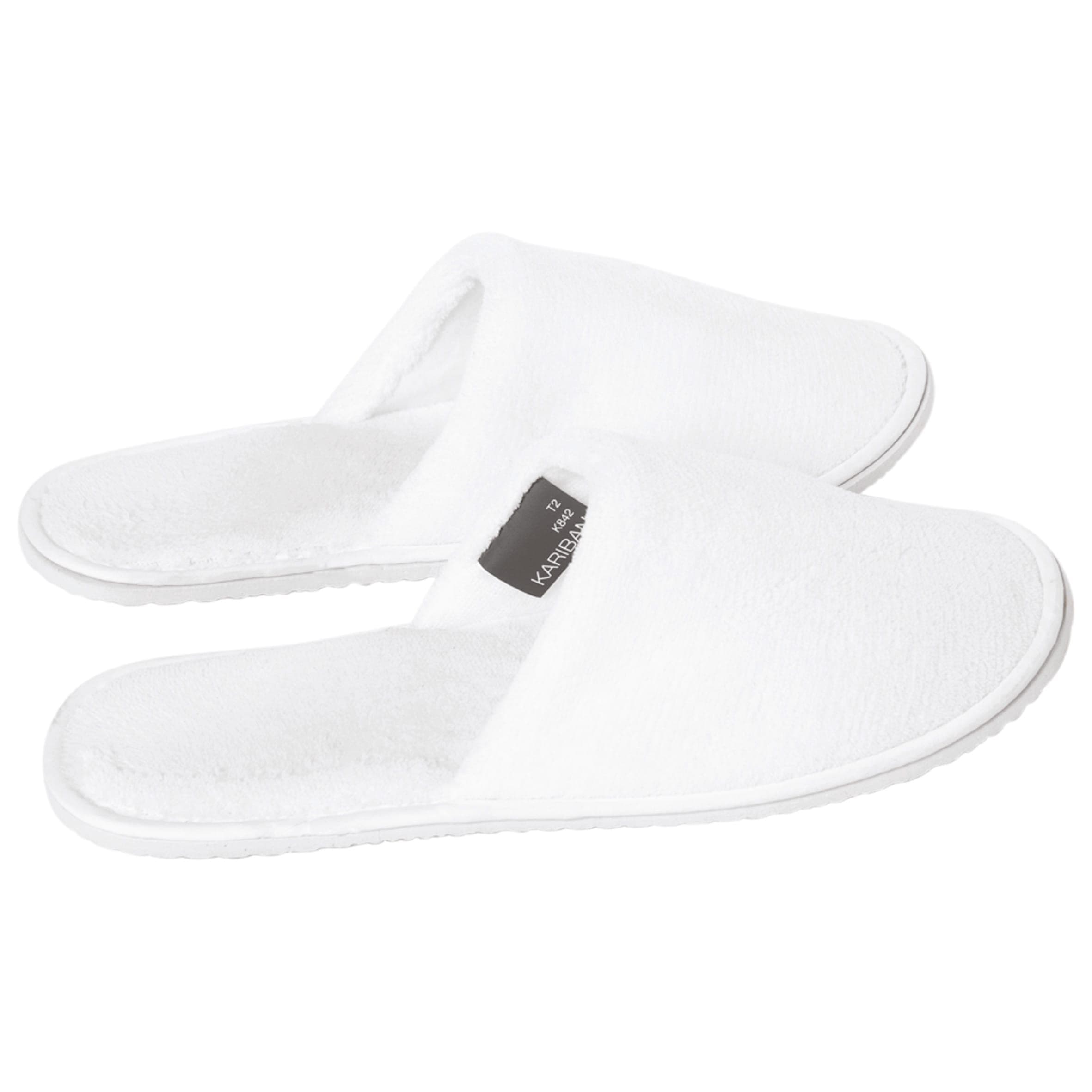 Chaussons en tissu éponge unisexe en situation