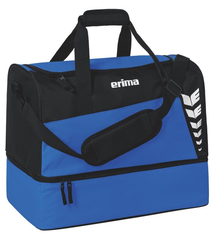 Sac de sport SIX WINGS avec compartiment inférieur coloris Bleu roi / Noir