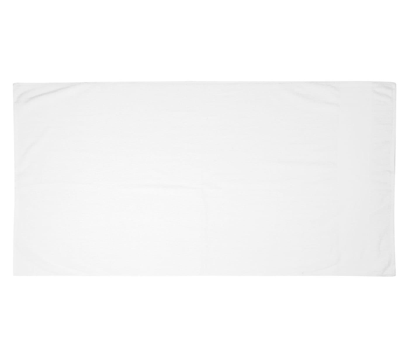 PRINTABLE BORDER BATH TOWEL coloris Blanc