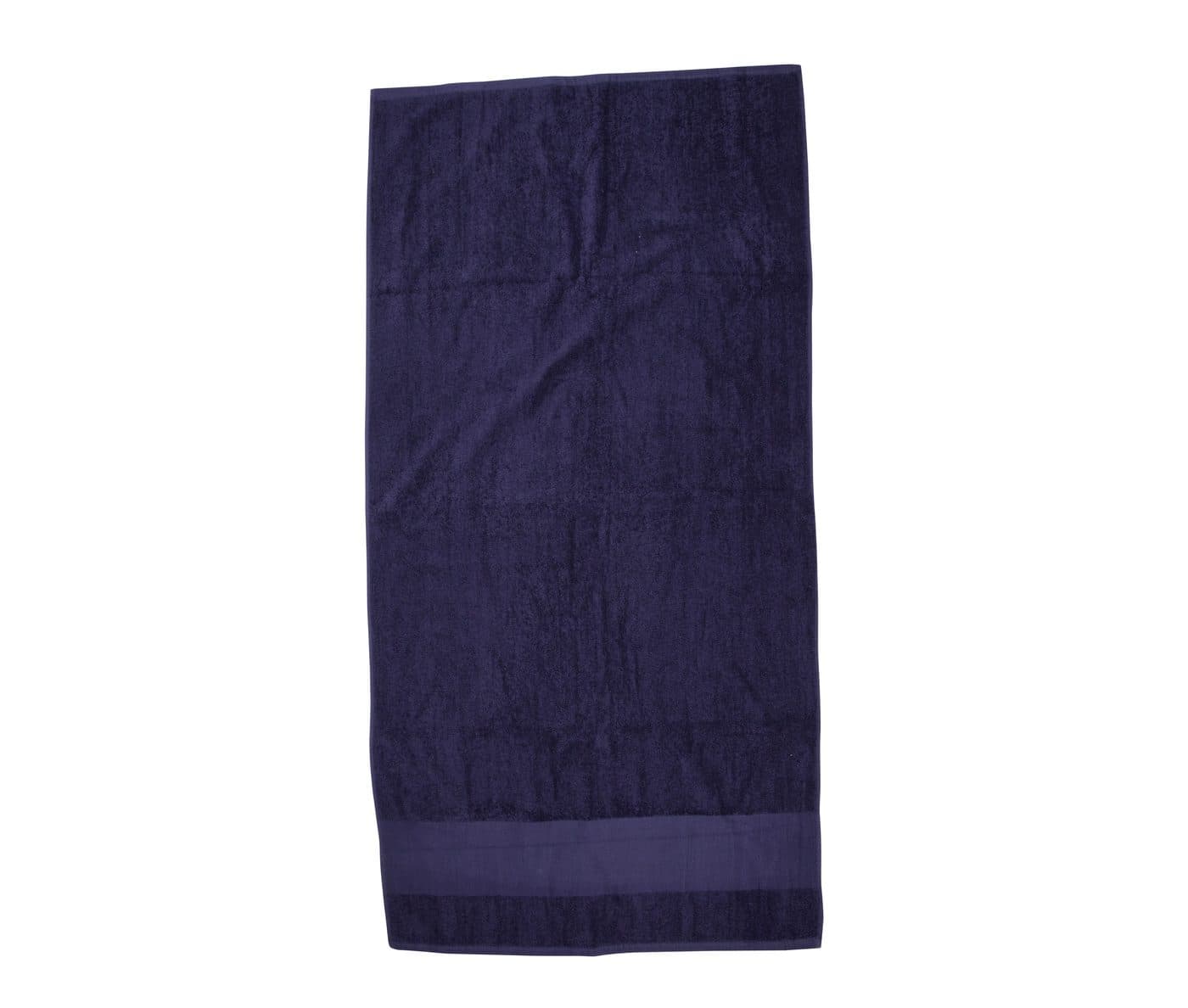 PRINTABLE BORDER BATH TOWEL coloris Marine