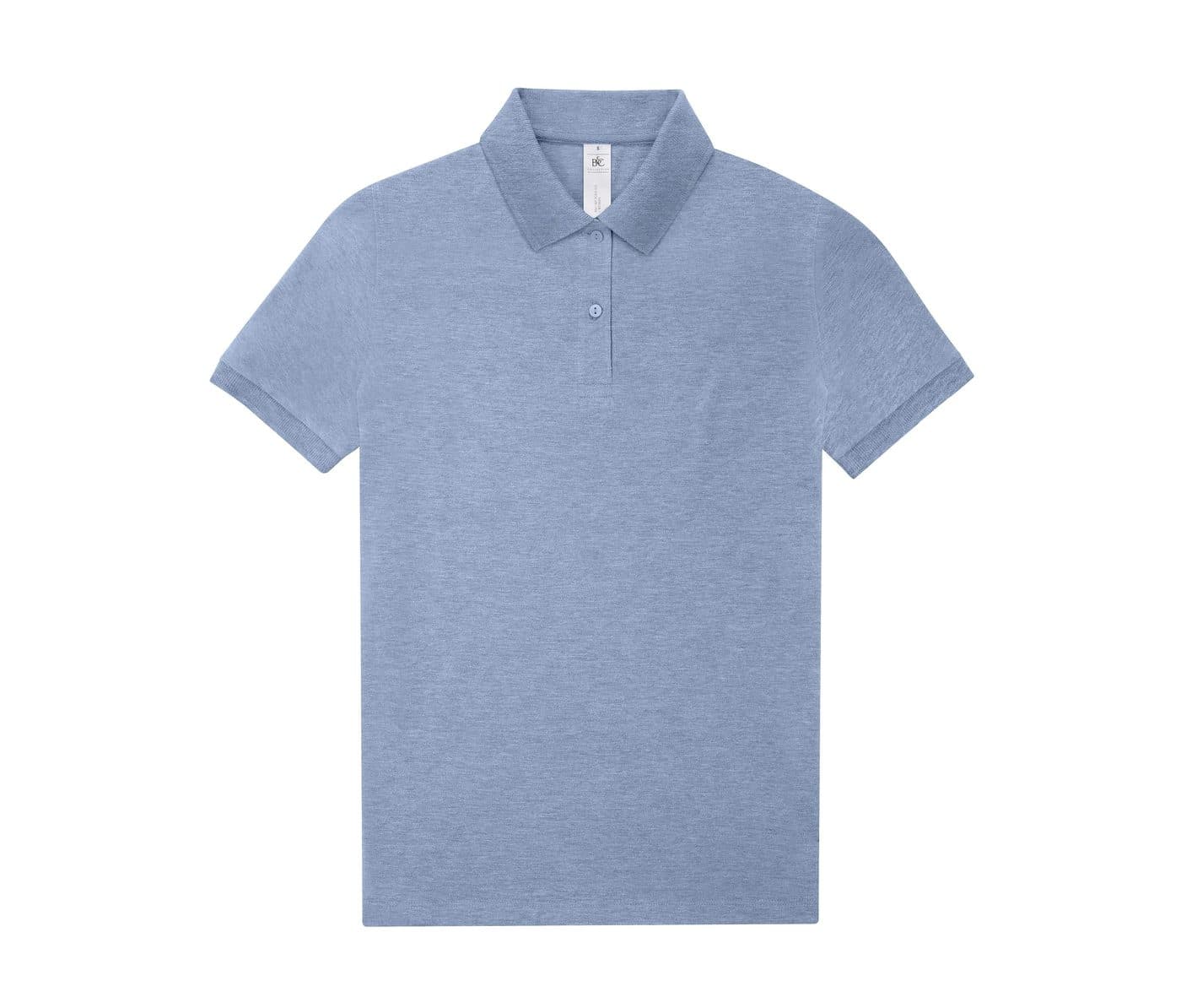 B&C MY POLO 210 /WOMEN coloris Bleu chiné