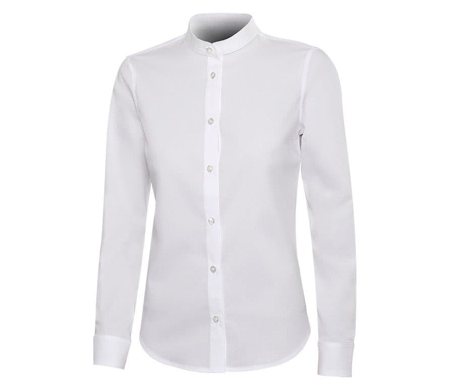 CHEMISE FEMME COL MAO coloris Blanc