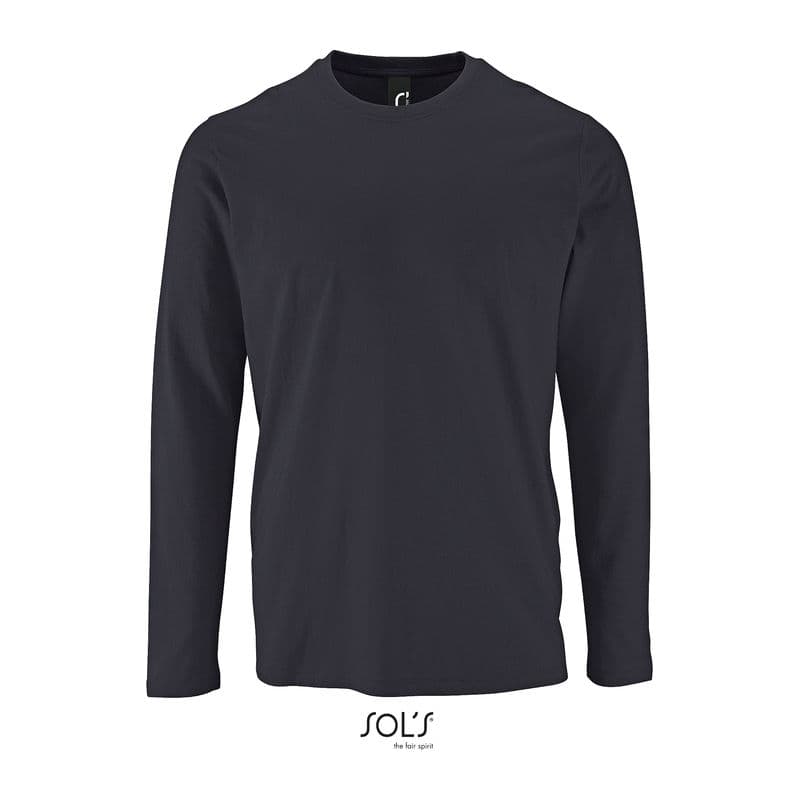 SOL'S IMPERIAL LSL MEN - LONG-SLEEVE T-SHIR coloris Gris souris