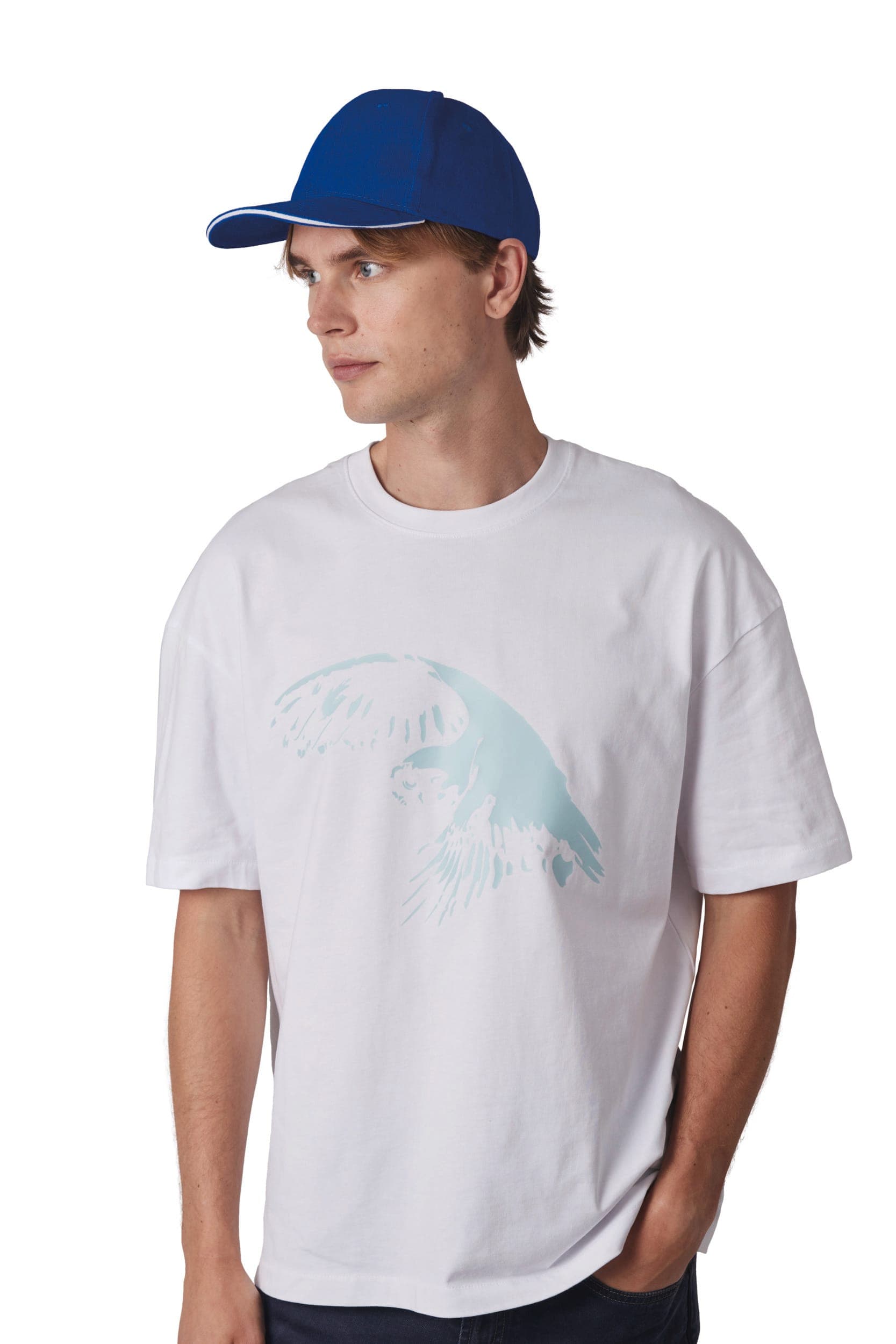 Casquette Baseball avec sandwich - 6 panneaux en situation