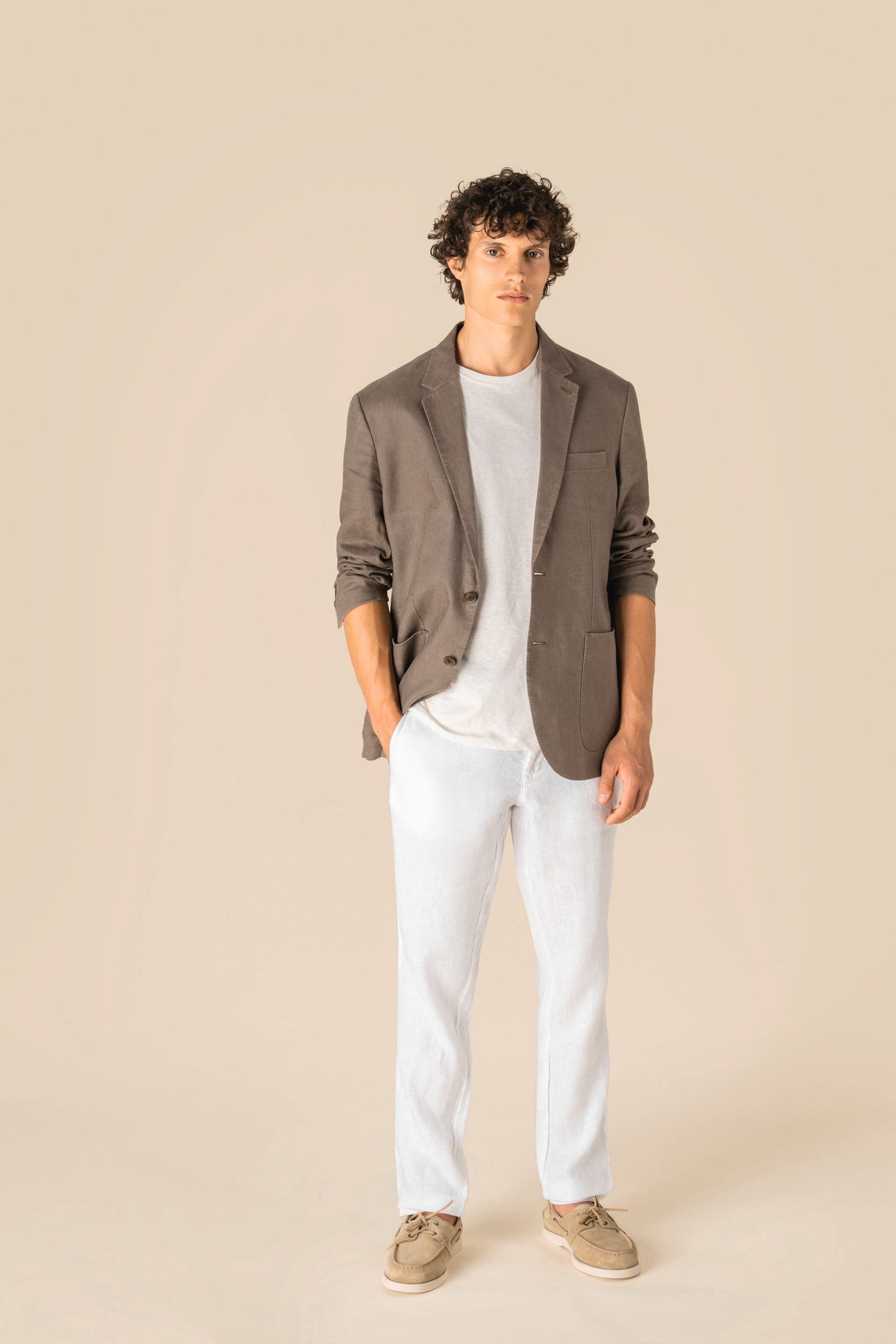 Blazer délavé en lin homme en situation