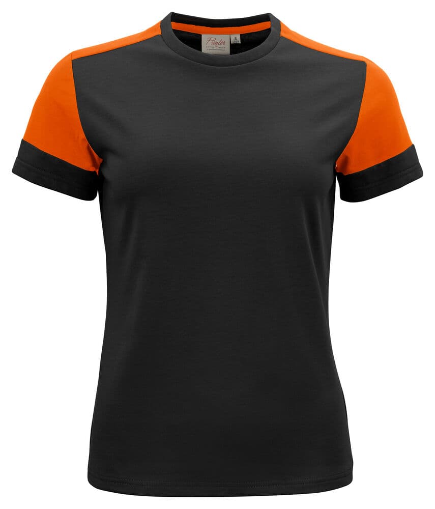 Prime T-Shirt Femmes coloris Noir / Orange