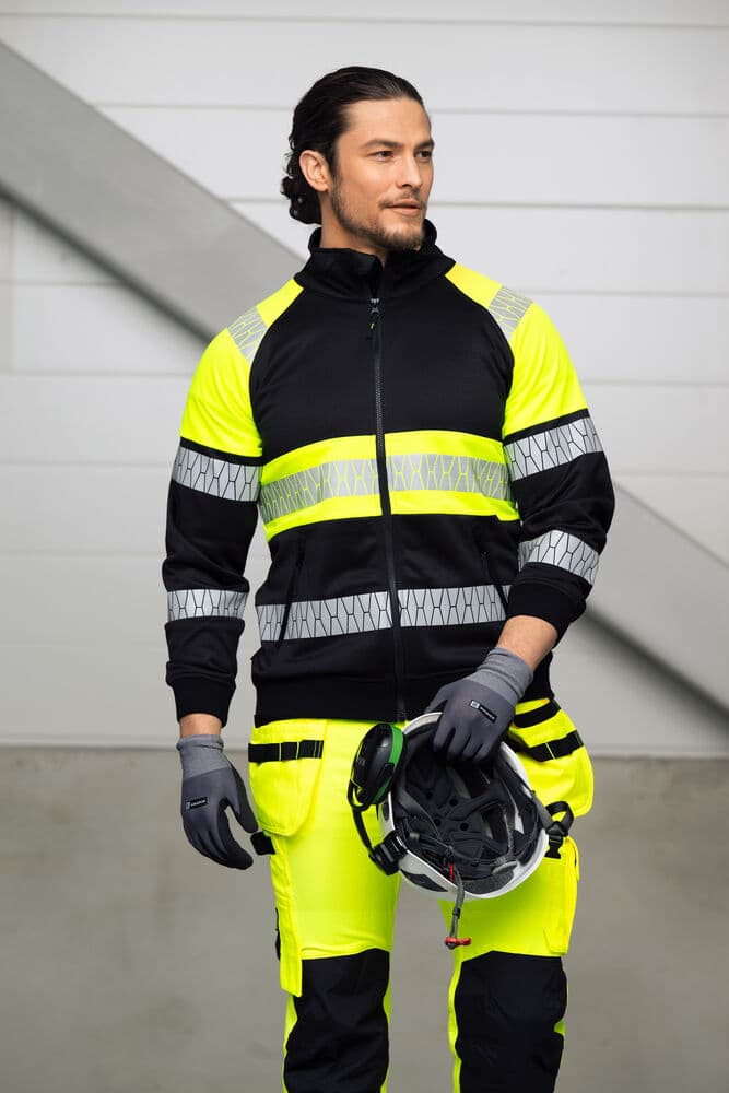 Jobman 2291 Hi-Vis Craftsman Trousers Stretch en situation