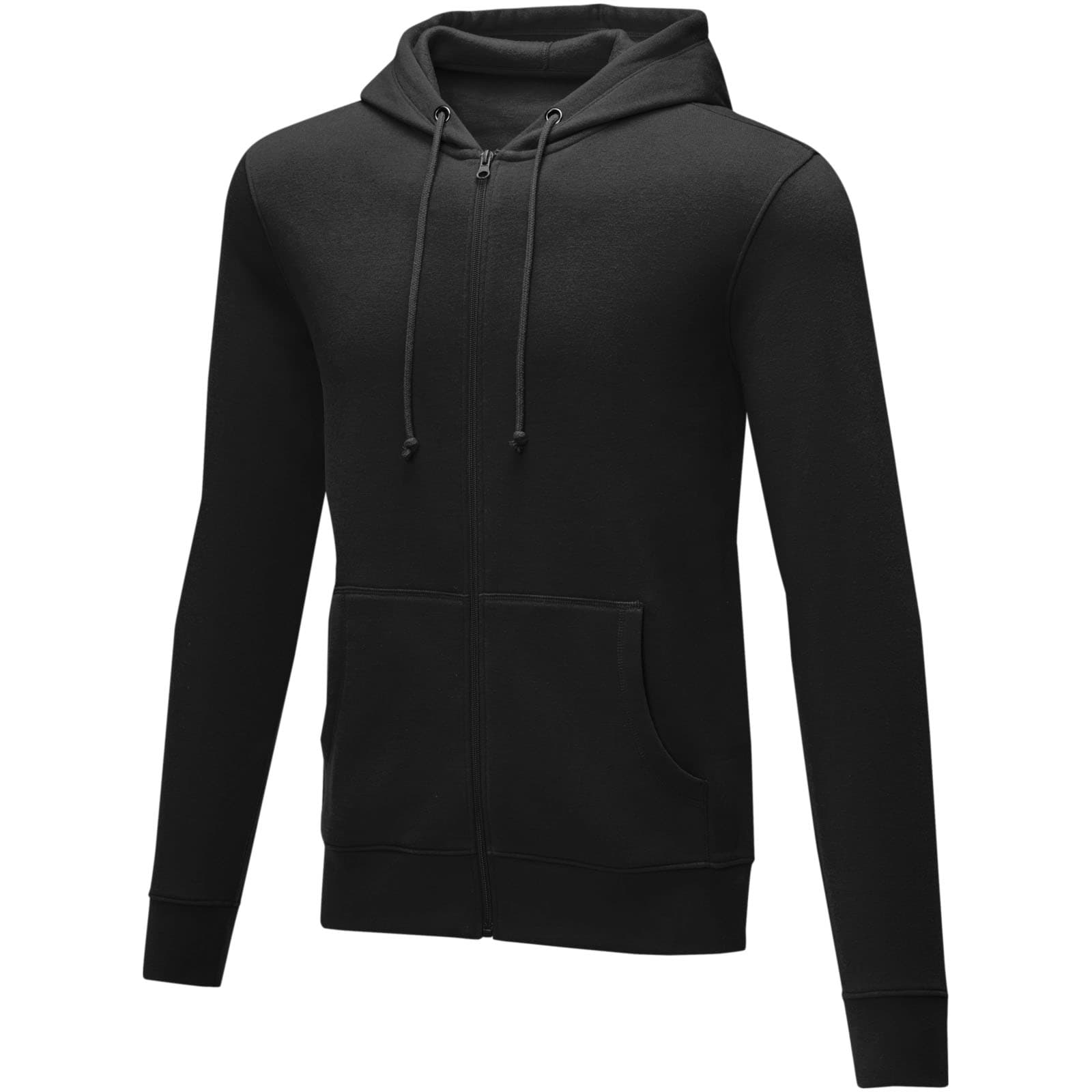 Sweat à capuche zippé de 240 g/m² Charon pour homme coloris Noir
