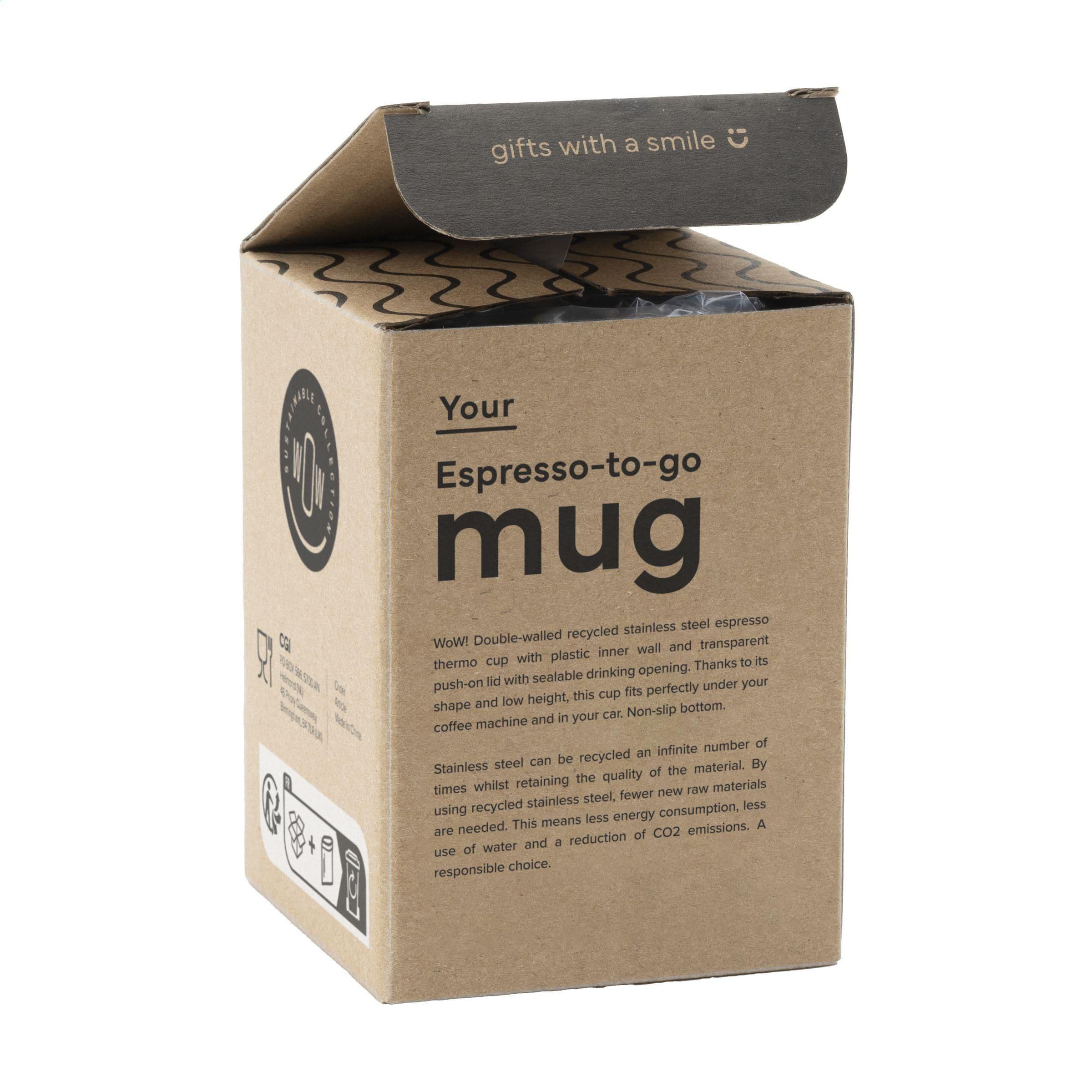 Mug Espresso-to-Go RCS recyclé acier 170 ml en situation