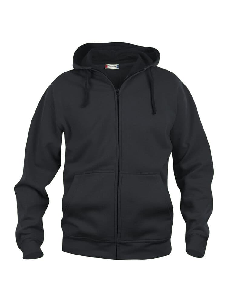 Clique Basic Hoody Full Zip coloris Noir