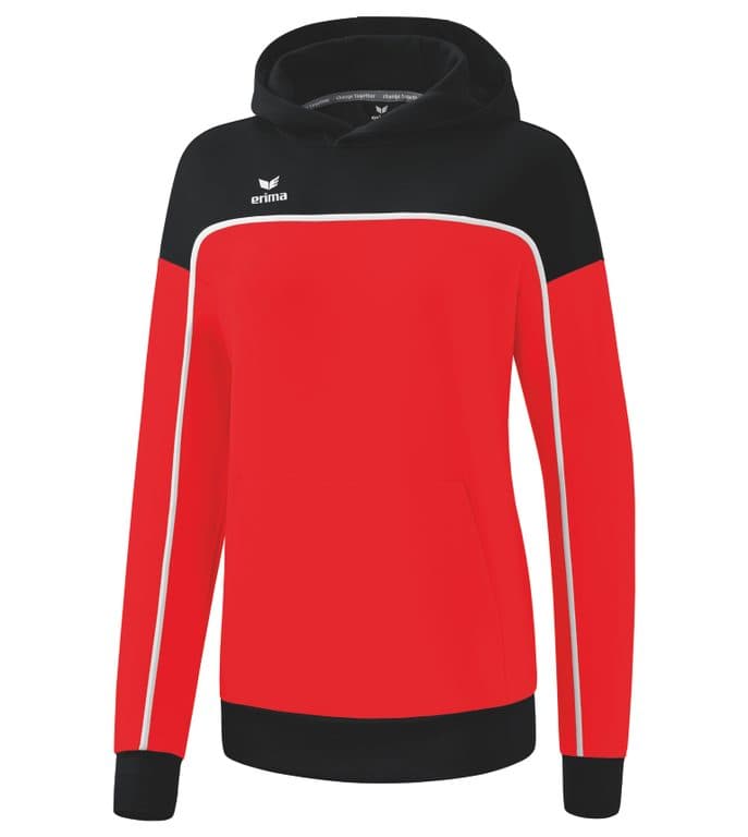 Sweat à capuche CHANGE by erima coloris Rouge / Noir / Blanc