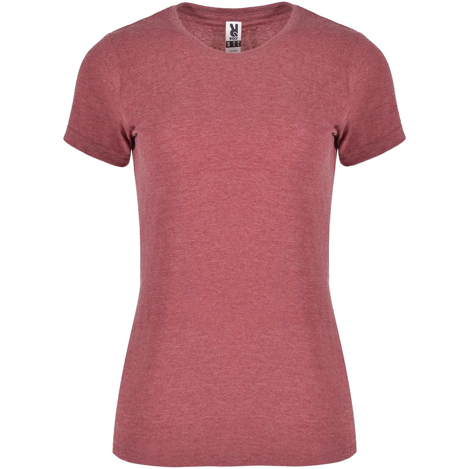 T-shirt de 150 g/m² Fox à manches courtes pour femme coloris Mélange grenat