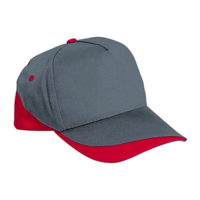 Casquette Fort coloris Gris ciment / Rouge Lotto