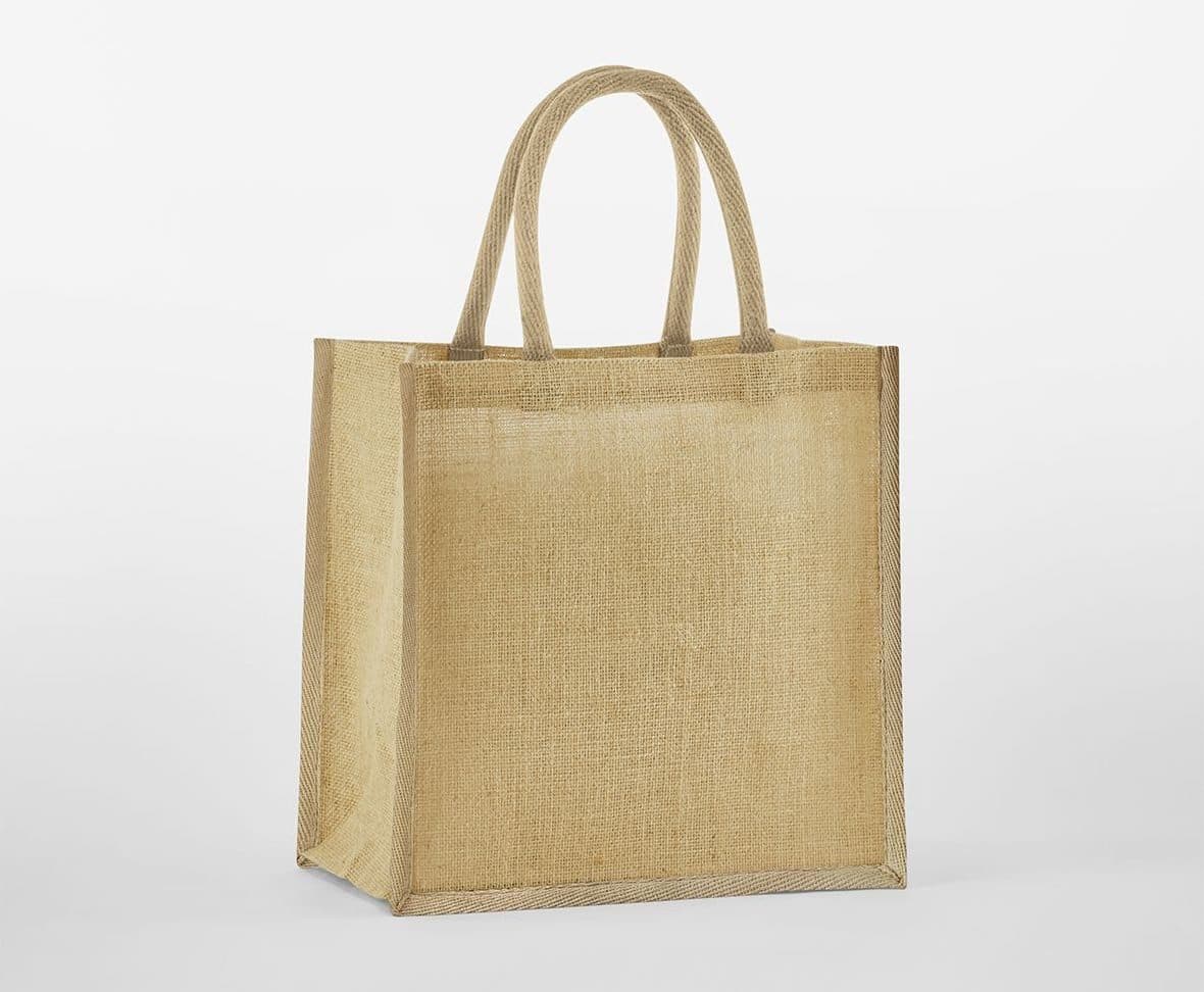 NATURAL STARCHED JUTE MINI GIFT BAG coloris Naturel