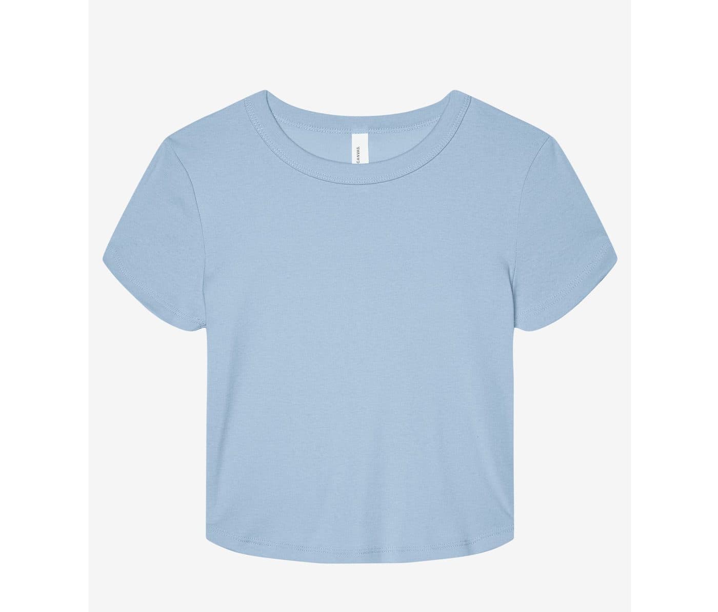 WOMEN'S MICRO RIB BABY TEE coloris Bleu layette chiné