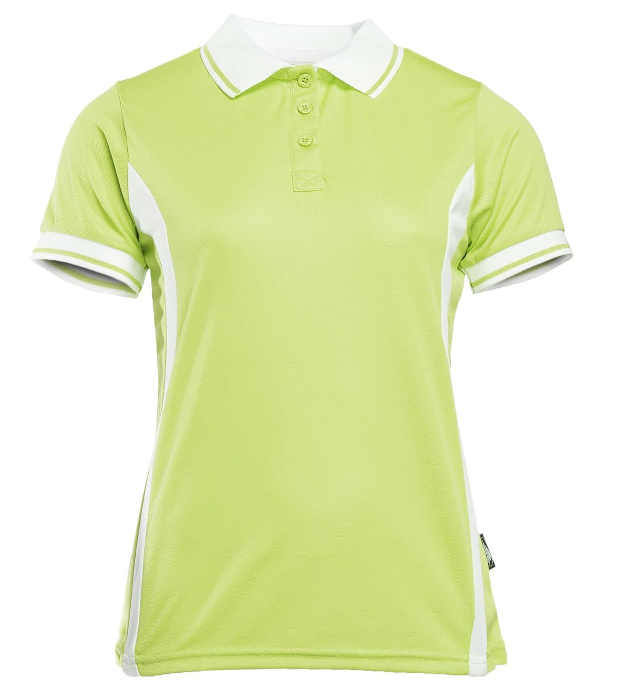 SPORT POLO WOMEN coloris Vert citron clair / Blanc