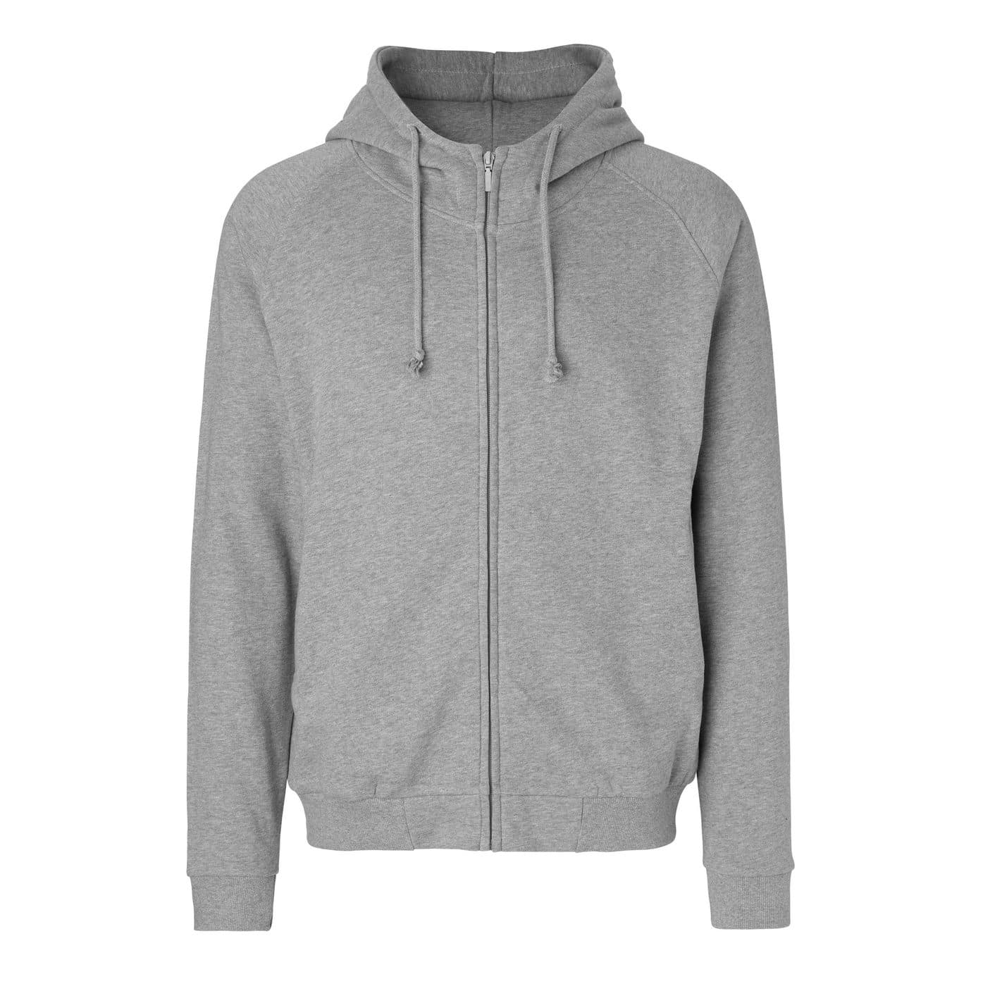 UNISEX HOODIE W. HIDDEN ZIP coloris Gris sport