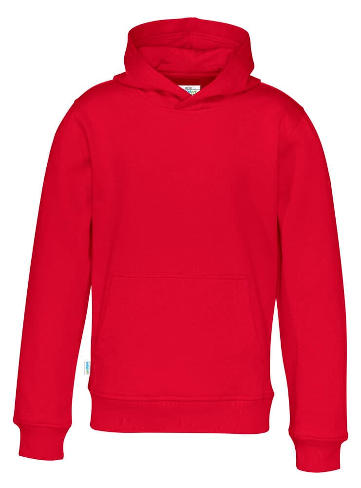 HOODIE ENFANT - CERTIFIÉ GOTS coloris Rouge