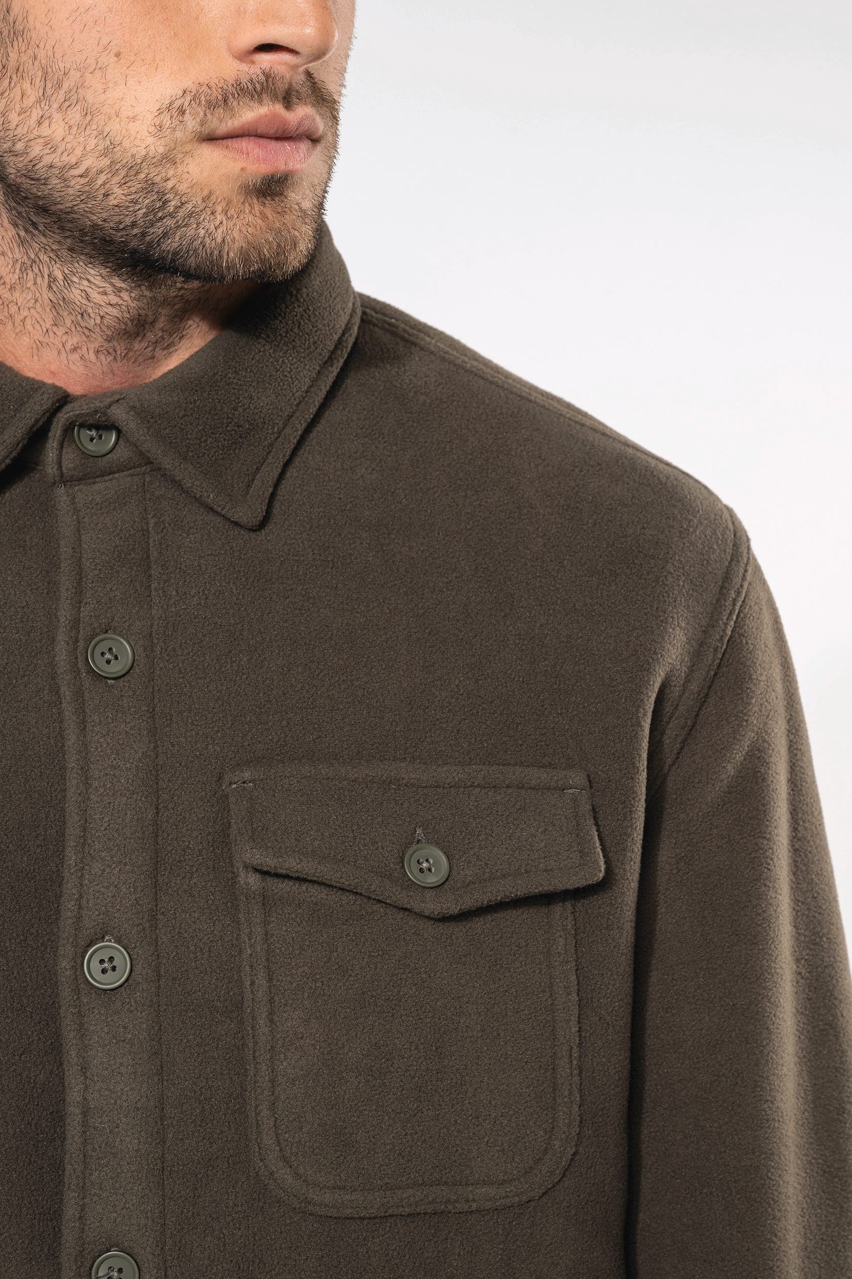 Surchemise polaire doublée sherpa polaire homme en situation