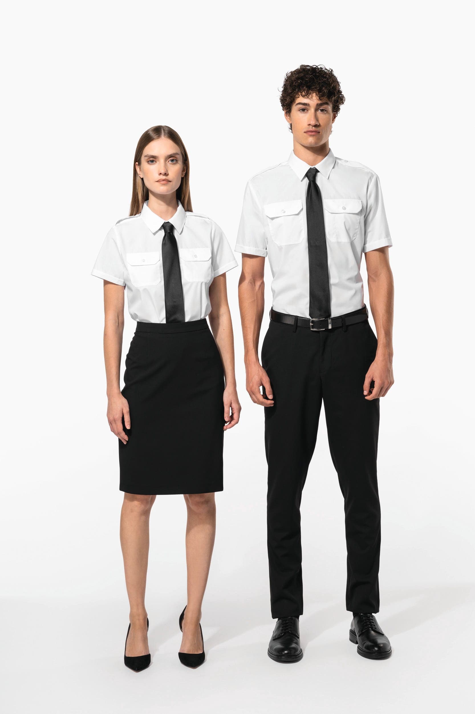 Chemise pilote manches courtes homme en situation