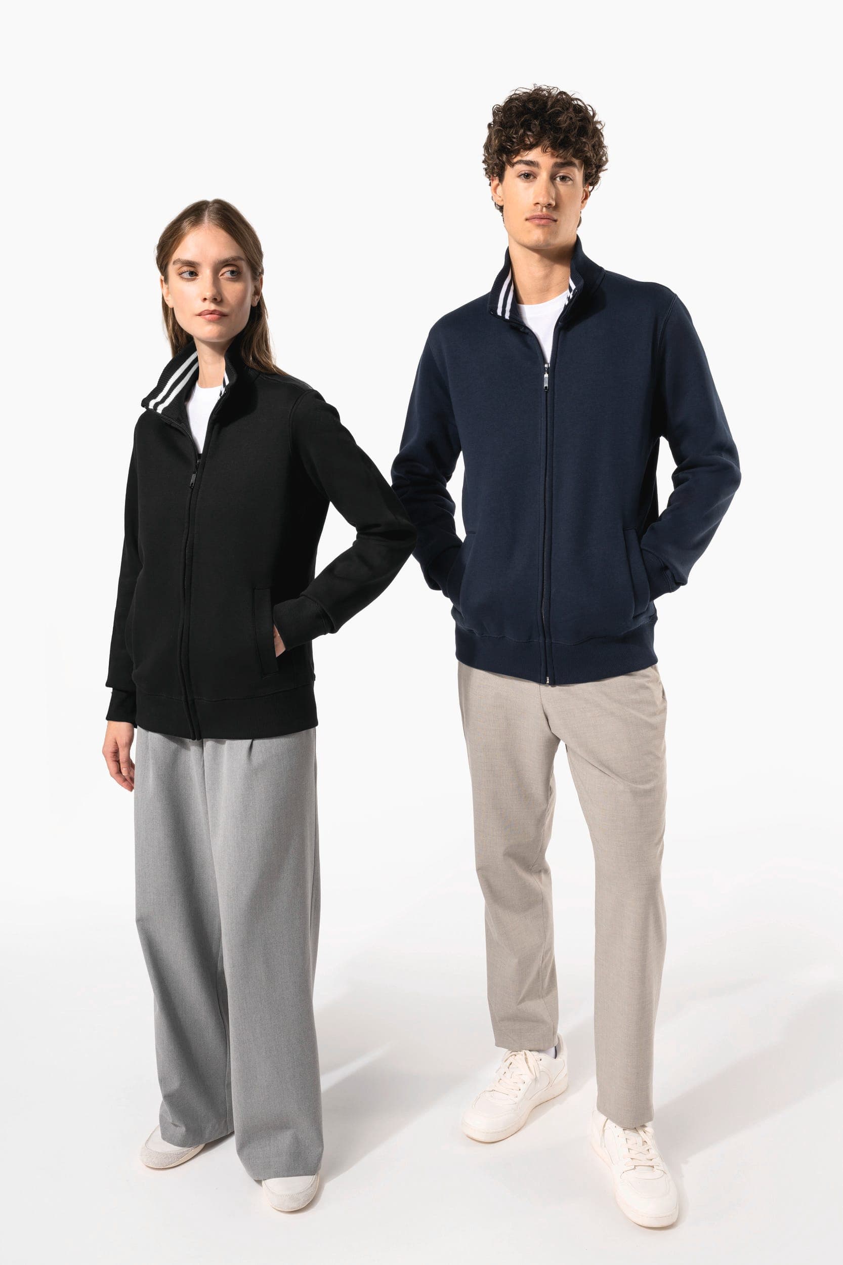 Veste molleton zippée femme en situation