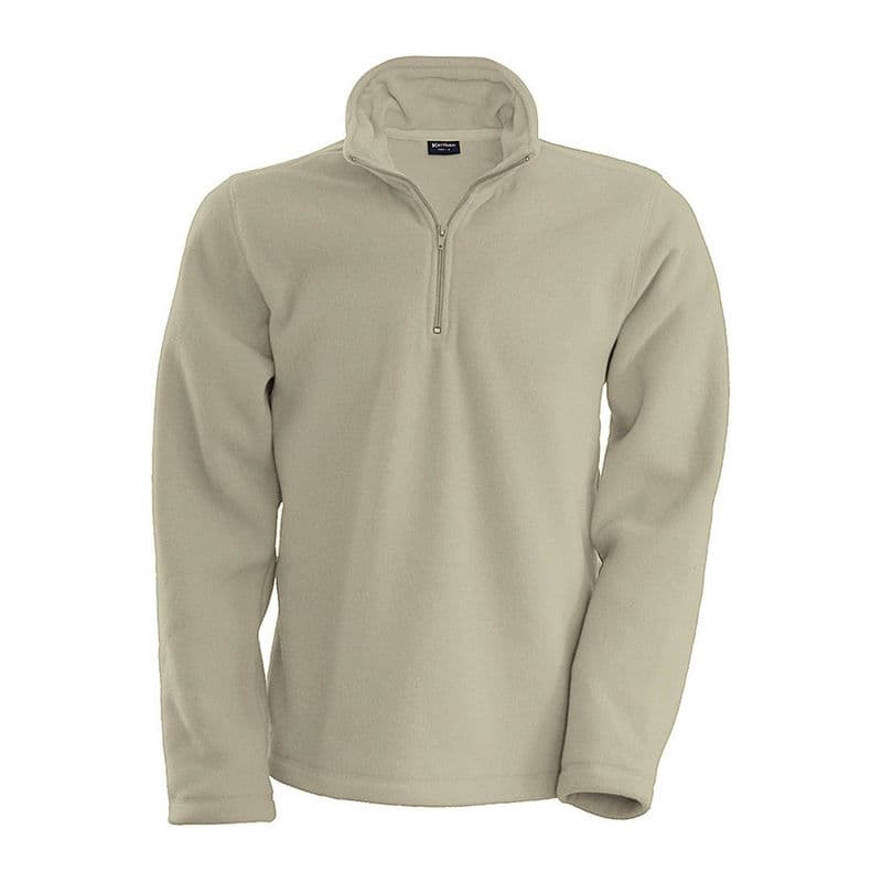 ENZO - ZIP NECK MICROFLEECE JACKET coloris Beige