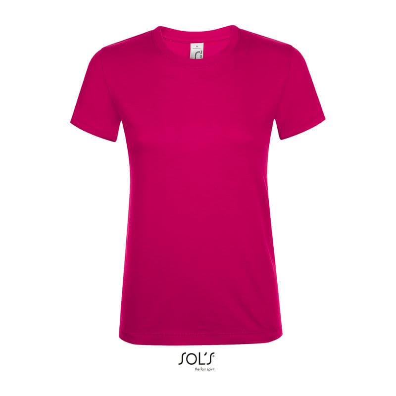 SOL'S REGENT WOMEN - ROUND COLLAR T-SHIRT coloris Fuchsia