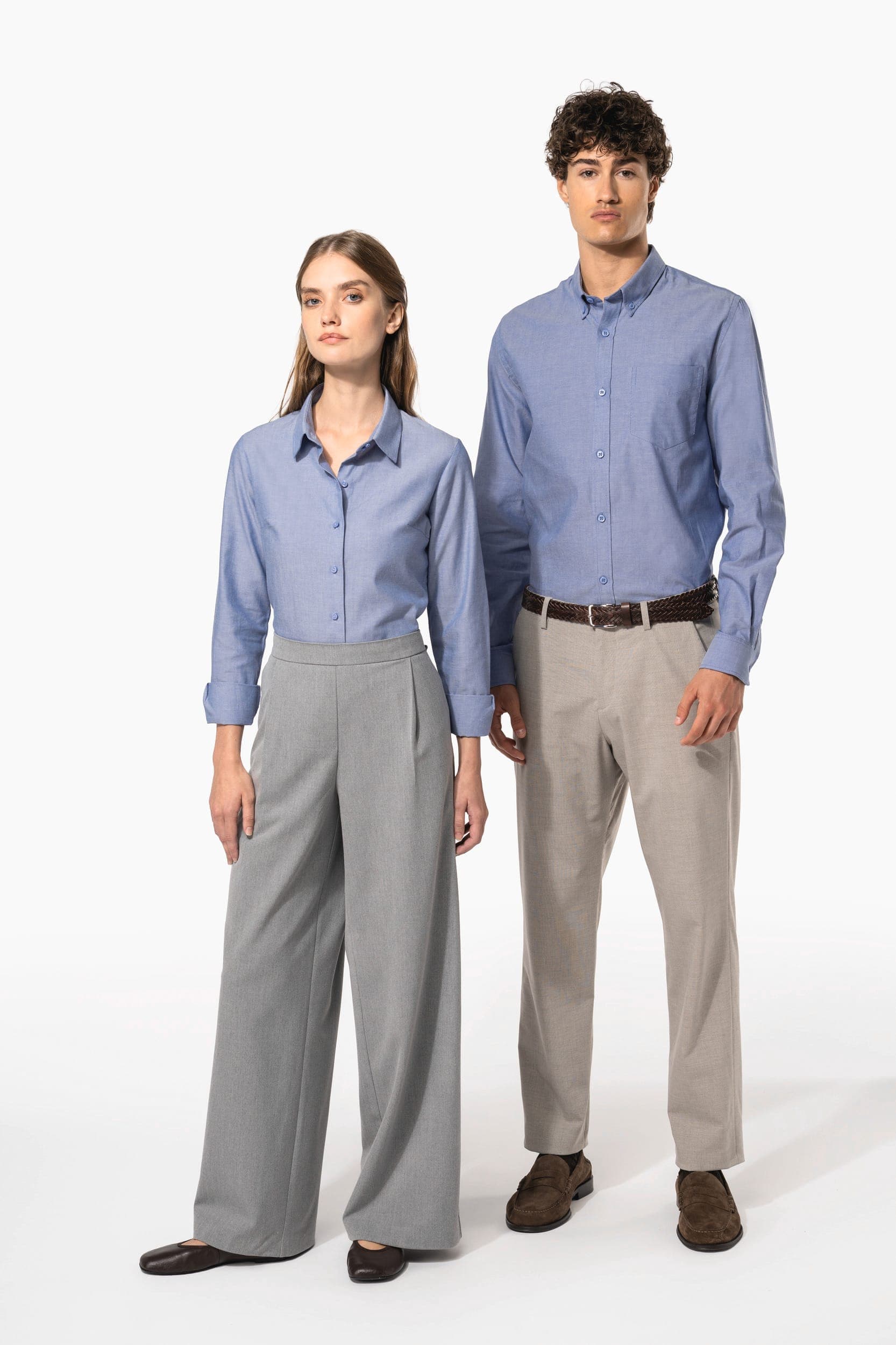 Chemise Oxford manches longues en situation