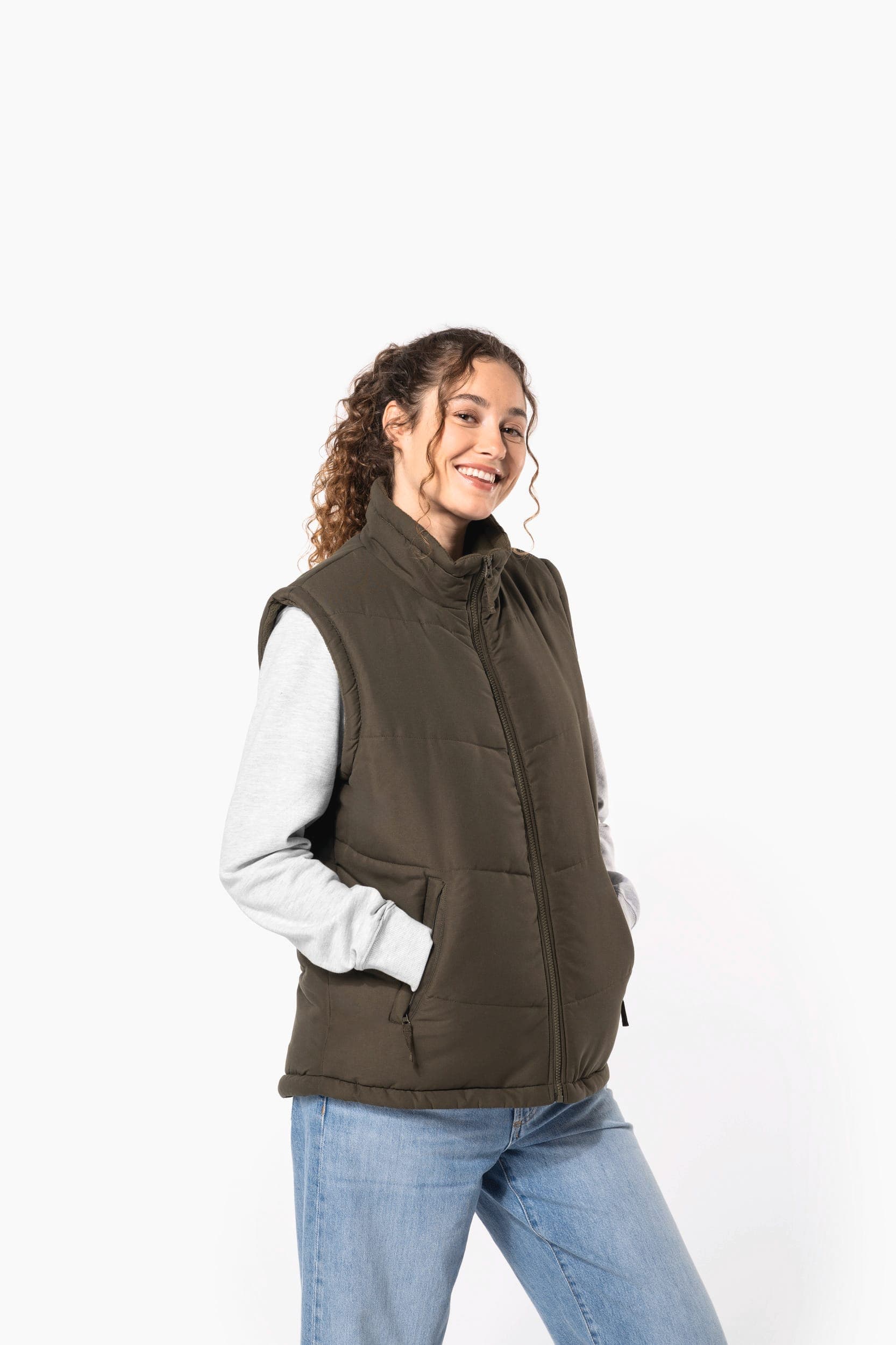 Bodywarmer doublé polaire unisexe en situation