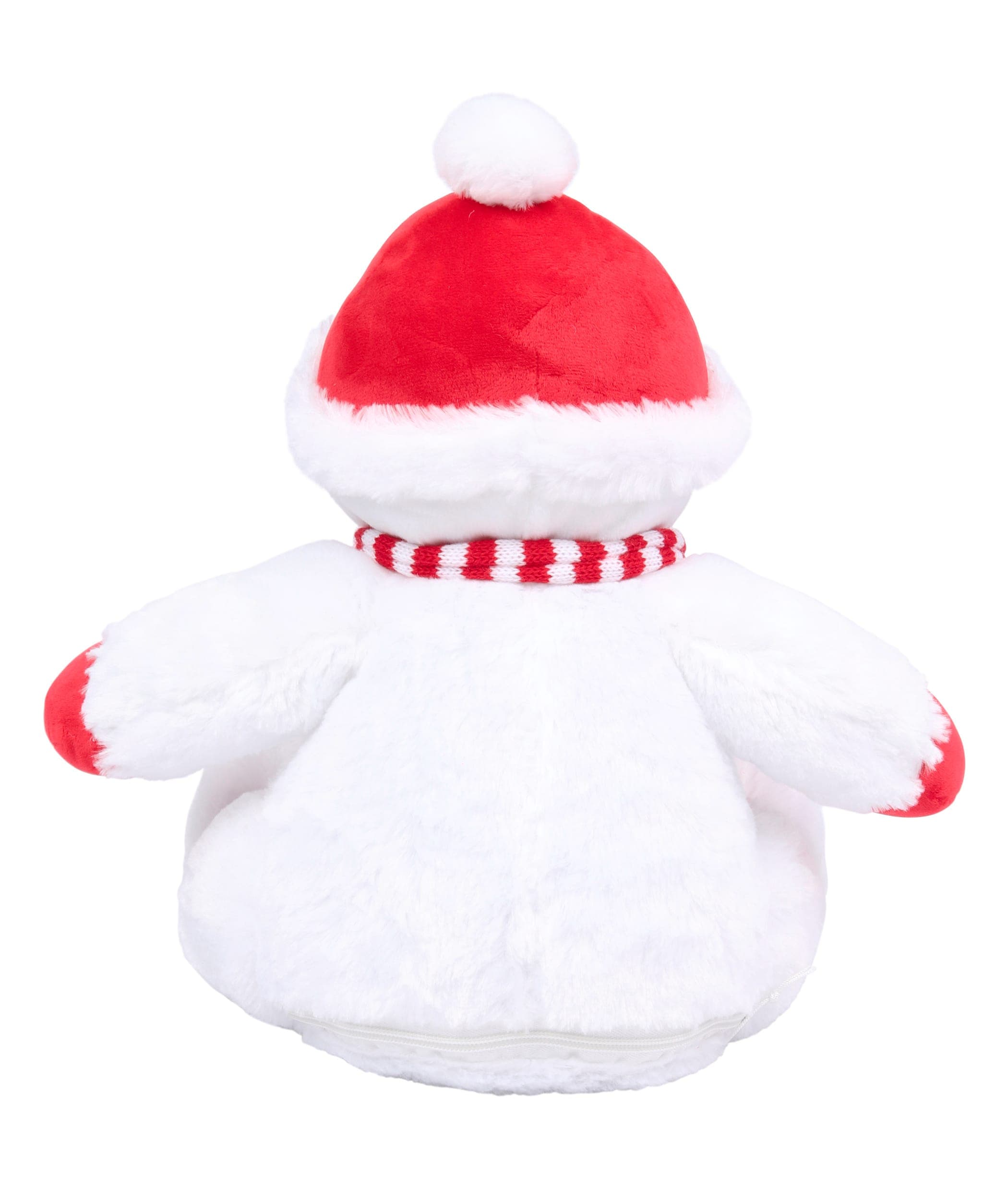 Peluche zippée bonhomme de neige en situation